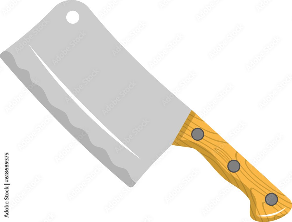 Butcher knife with wood handle Butcher knife with wood handle