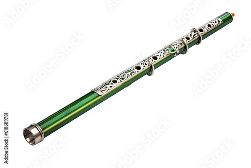 irish tin whistle isolated on a transparent background, generative ai photo