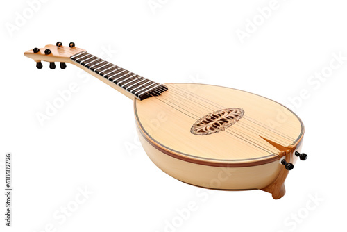 lute isolated on a transparent background, generative ai