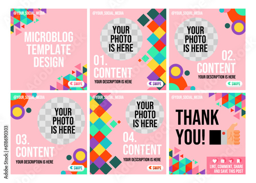 Microblog or carousel post design