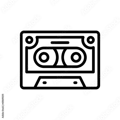 cassette line icon