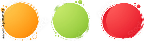 Three abstract circle gradient banners for your text