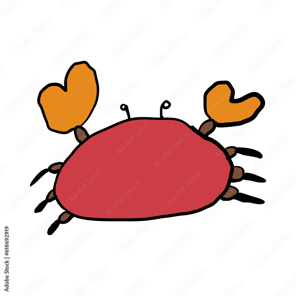 Icon png red crab on white Icon png red crab on white