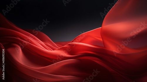 An image of red wavy illustration background for presentation template.