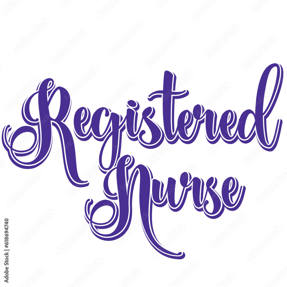 Obraz premium Registered nurse word art