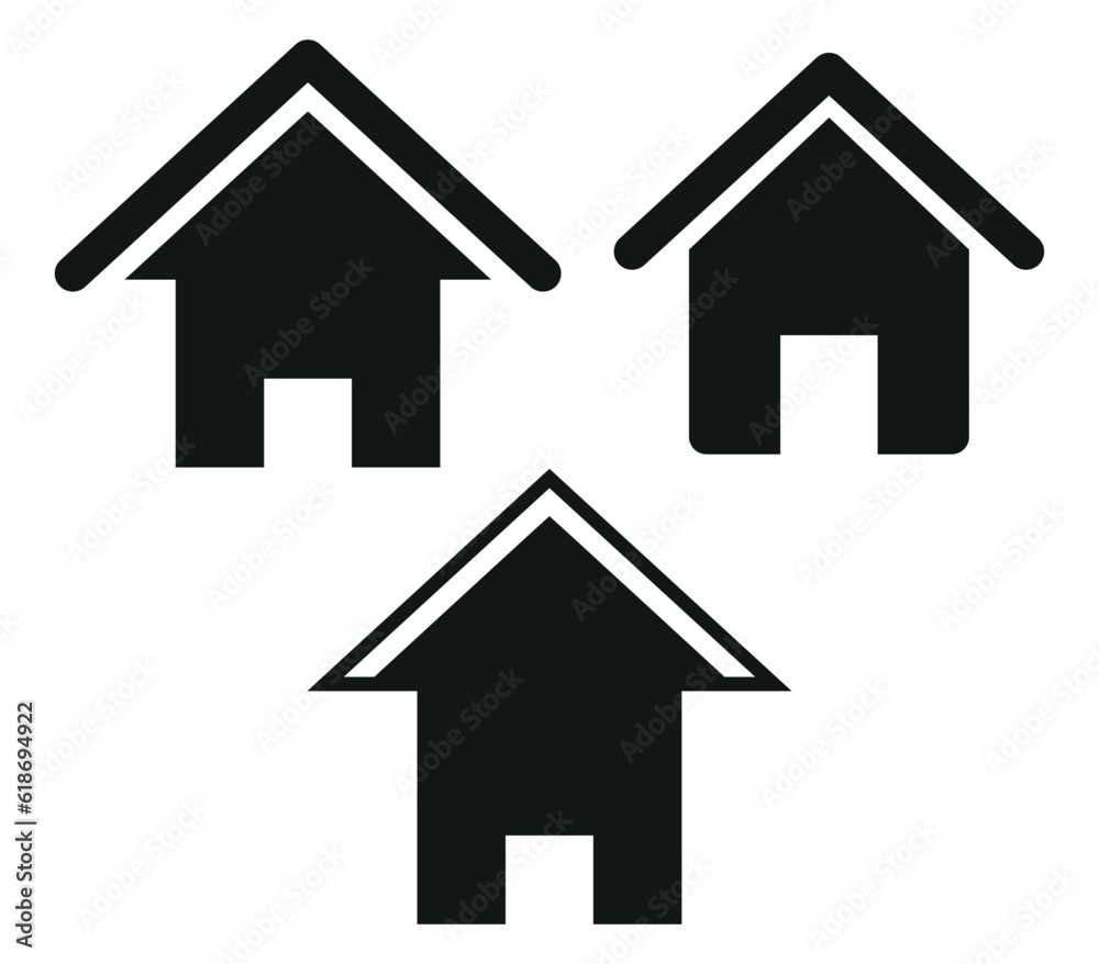 Home or House symbol icon vector design illustration on white background. Home or House symbol icon vector design illustration on white background.