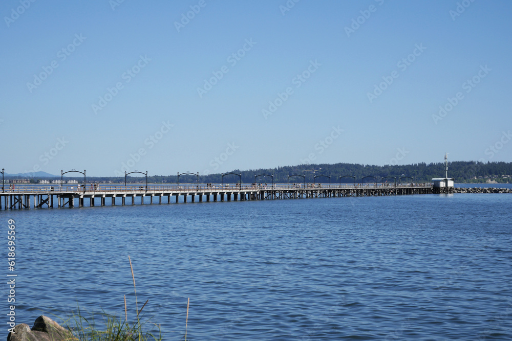 White Rock Pier in the summer in White Rock, British Columbia, Canada