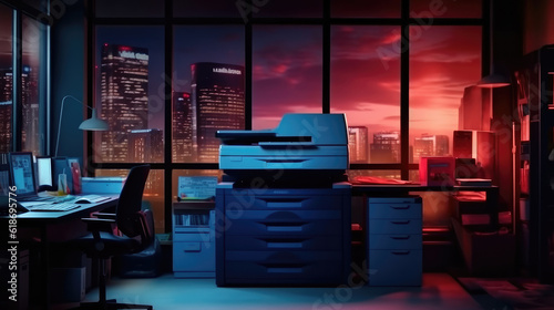 Modern photocopier at office