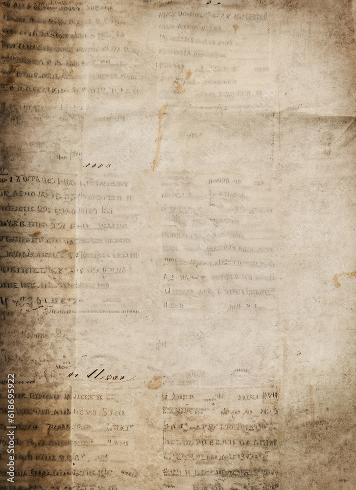 Obraz premium Newspaper old paper background with paper, Newspaper paper grunge vintage old aged texture background wallpaper. Png 8, Ai Generate