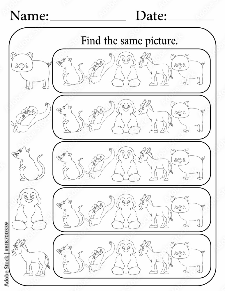 Printable activity sheet for kids preschool activity worksheets for