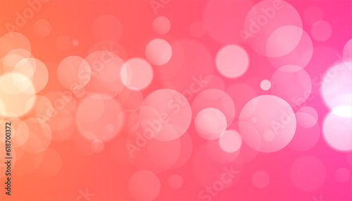 abstract round shape bokeh banner with defocused effect