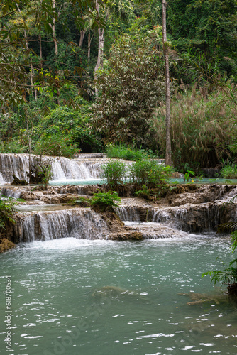 Kuang Si Waterfalls, Luang Phrabang, Laos.     