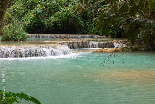 Kuang Si Waterfalls, Luang Phrabang, Laos.                     