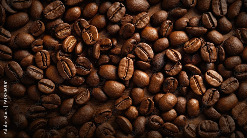 Obraz premium Roasted Elegance: Coffee Bean Background Generative AI