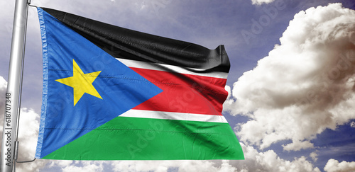 The flag of South Sudan was adopted following the signing of the Comprehensive Peace Agreement that ended the Second Sudanese Civil War. photo