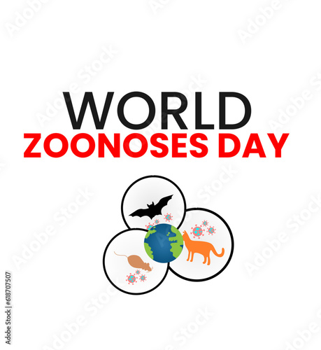 Vector Design World Zoonoses Day. Flat Ilustration. Flat design