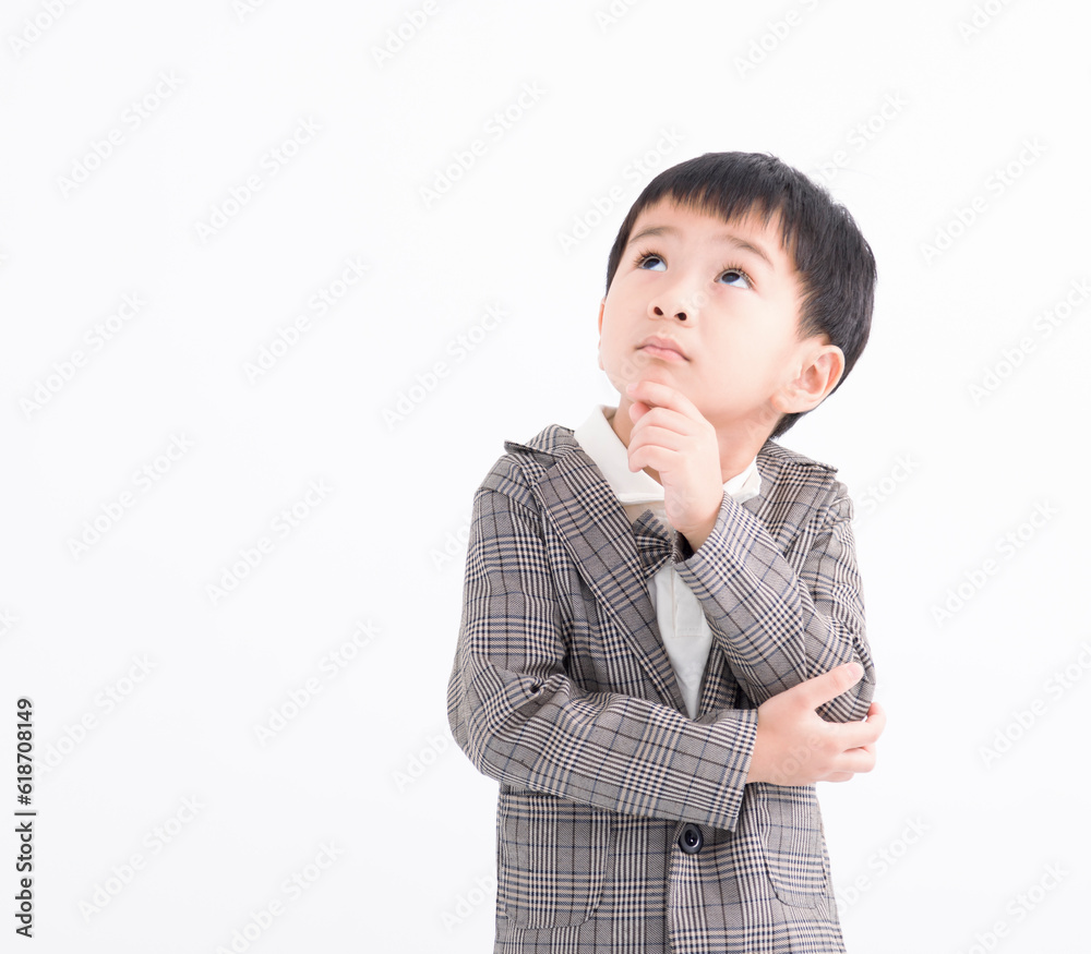 Let me think., child thinking and doubting, making choice Let me think., child thinking and doubting, making choice