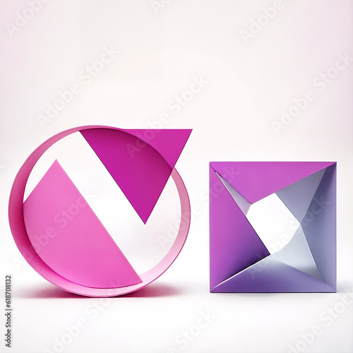 Free Download minimalistic modern geometry shape composition with generative AI technology - GFXLoad