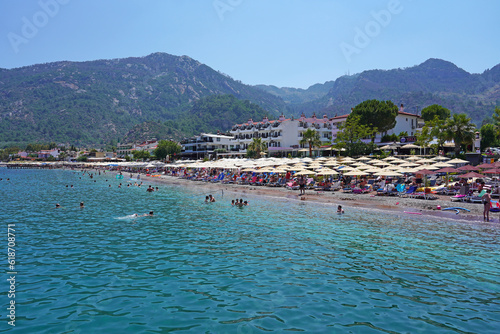 Fototapeta Naklejka Na Ścianę i Meble -  Marmaris Turunç Town View in Muğla Türkiye
