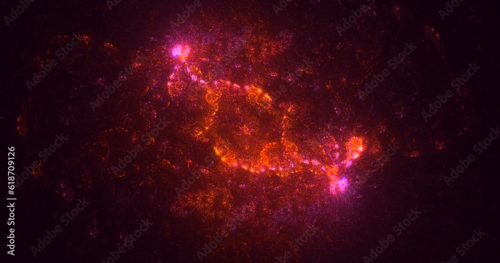 Fototapeta premium 3D rendering abstract fractal light background 