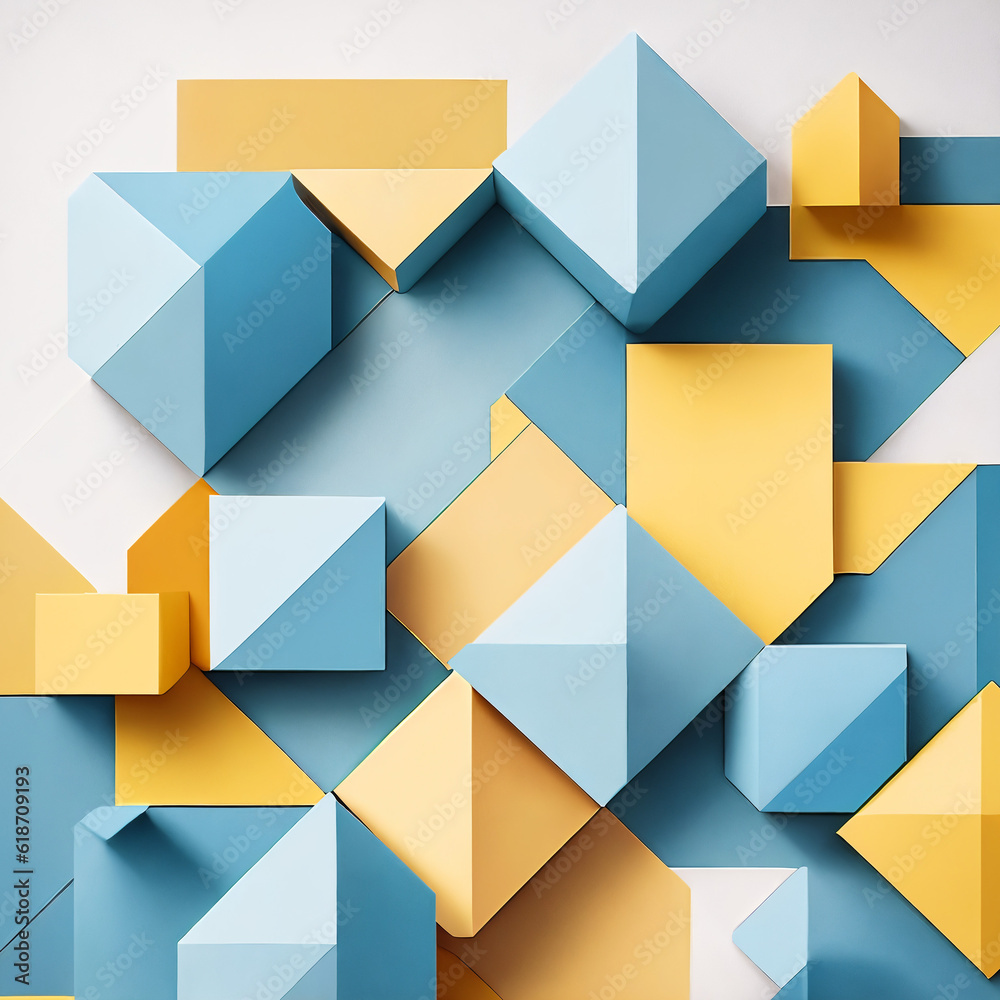 modern geometry shape background composition with generative AI technology modern geometry shape background composition with generative AI technology