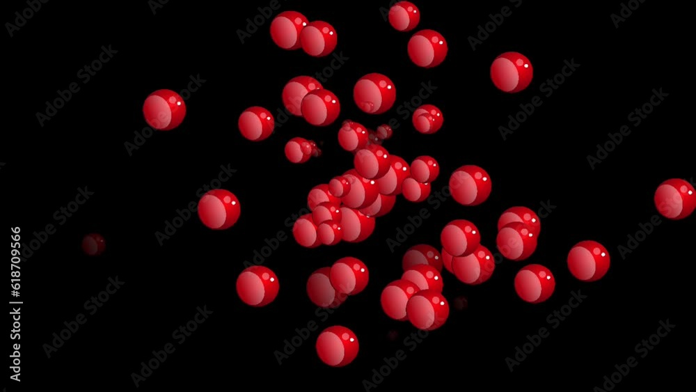 Animated thank you video with red bubbles Animated thank you video with red bubbles