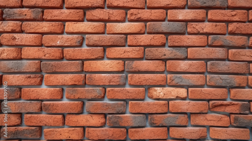 red brick wall created with Generative AI Technology