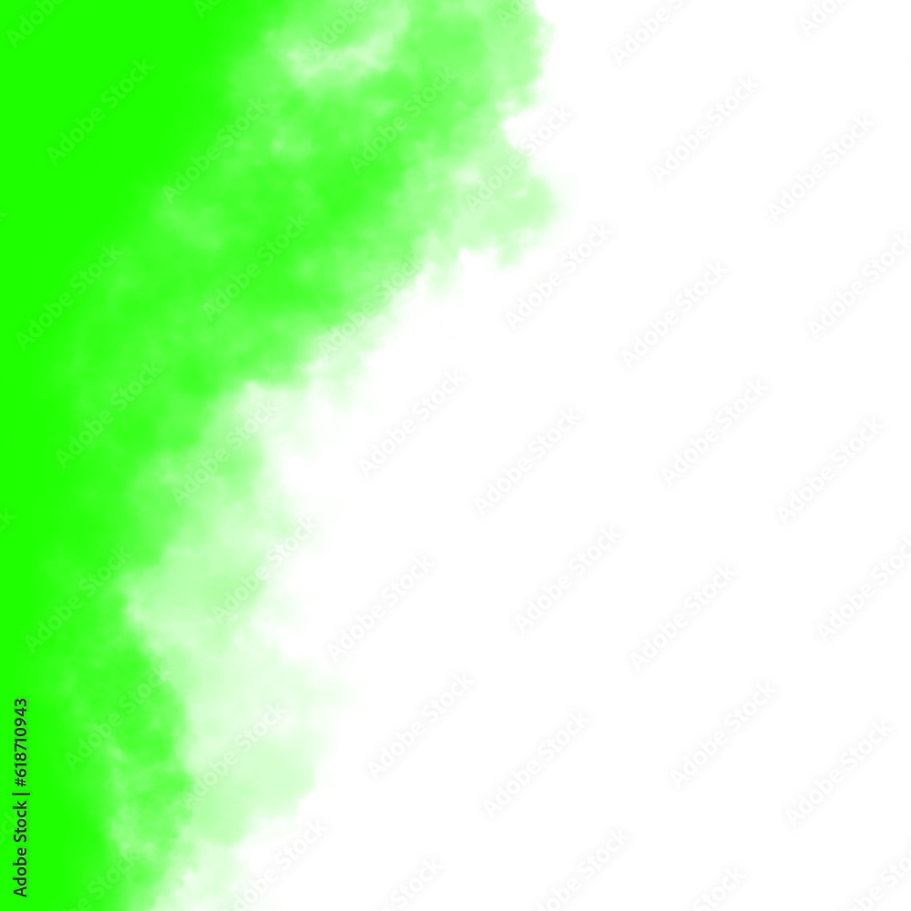 Green smoke from the left side