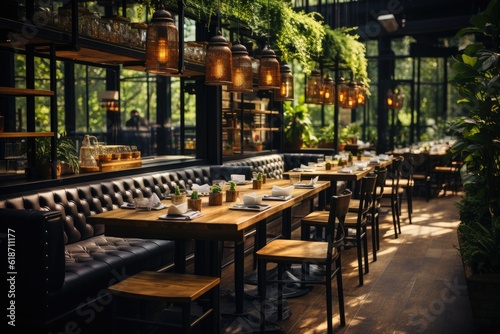 Home restaurants lifestyle indoors. Generative AI