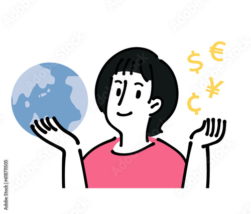 人物 ビジネスおしゃれイラスト素材