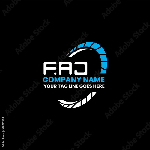 FAJ letter logo creative design with vector graphic, FAJ simple and modern logo. FAJ luxurious alphabet design   photo