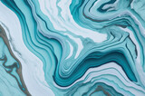 Abstract aquamarine marble wave texture in vector illustration. Fluid aquamarine marble motion
