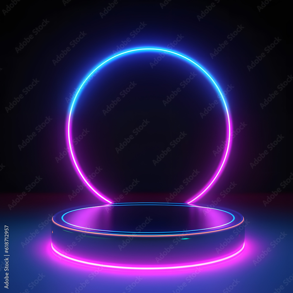 3d isolated ring in blue and purple in black background, rendering, frame, neon, presentation, background 3d isolated ring in blue and purple in black background, rendering, frame, neon, presentation, background