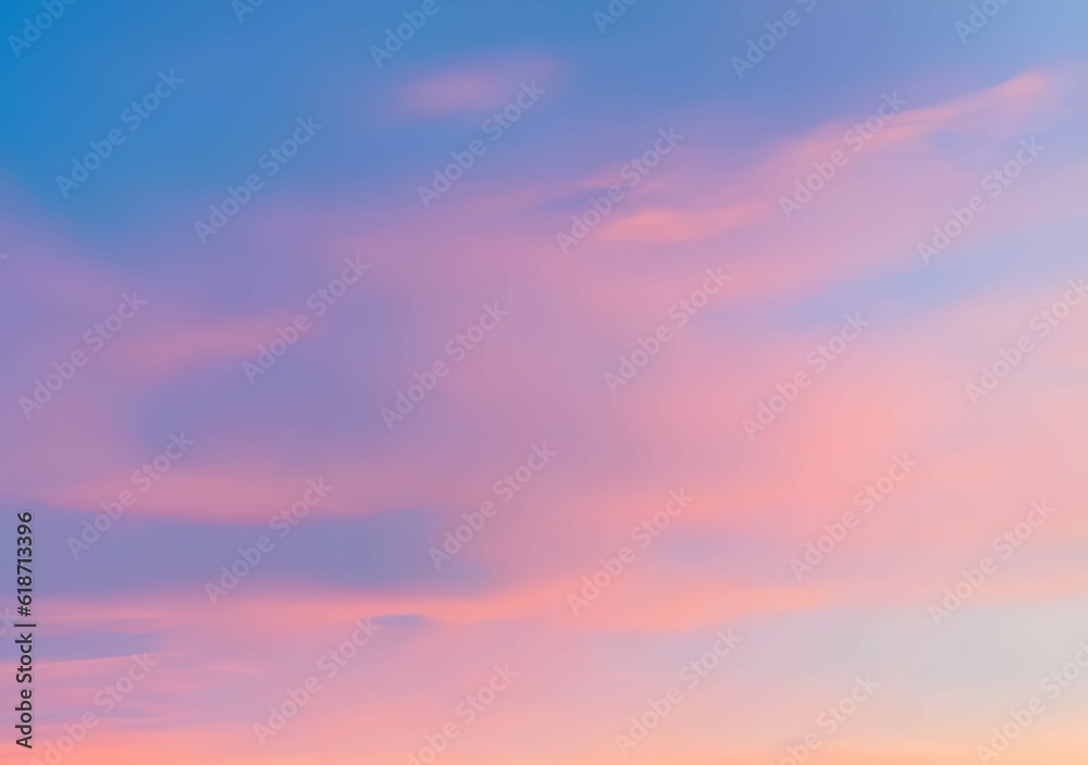 ドラマチックで美しい夕日のカラフルな雲と空