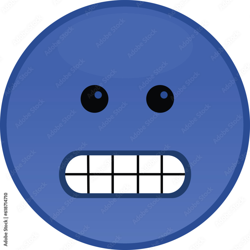 Cold face emoji on isolated white background. Vector illustration