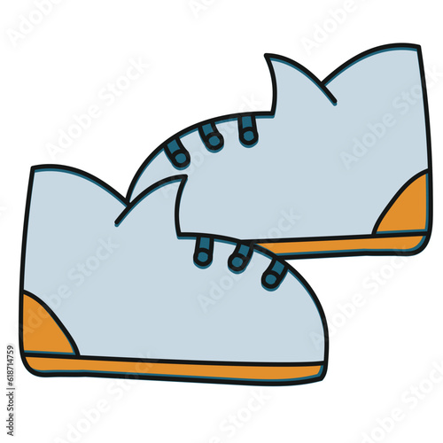 babyshoes icon set hand drawn doodle vector illustration photo