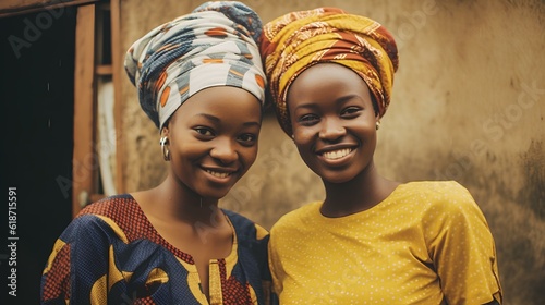 happy side of cameroon fashion people. generative AI