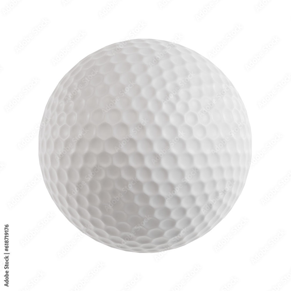 3D illustration of golf ball close-up shot 3D illustration of golf ball close-up shot