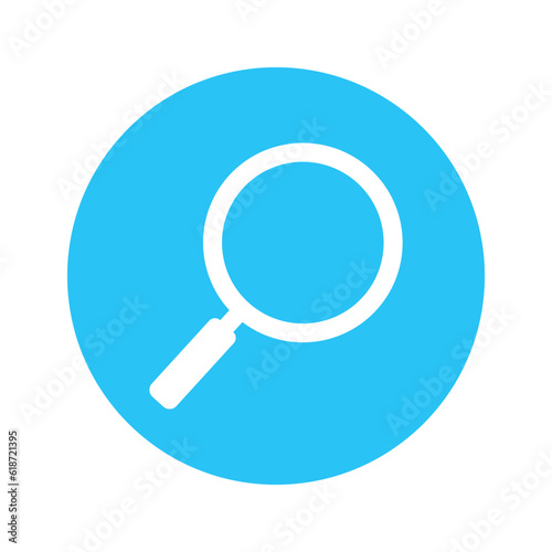 search icon in a blue circle