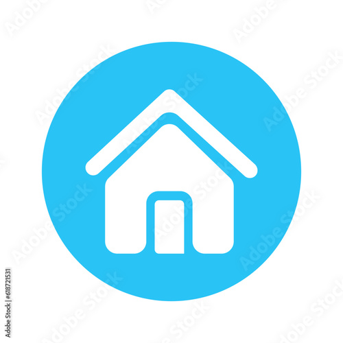 home icon in blue circle