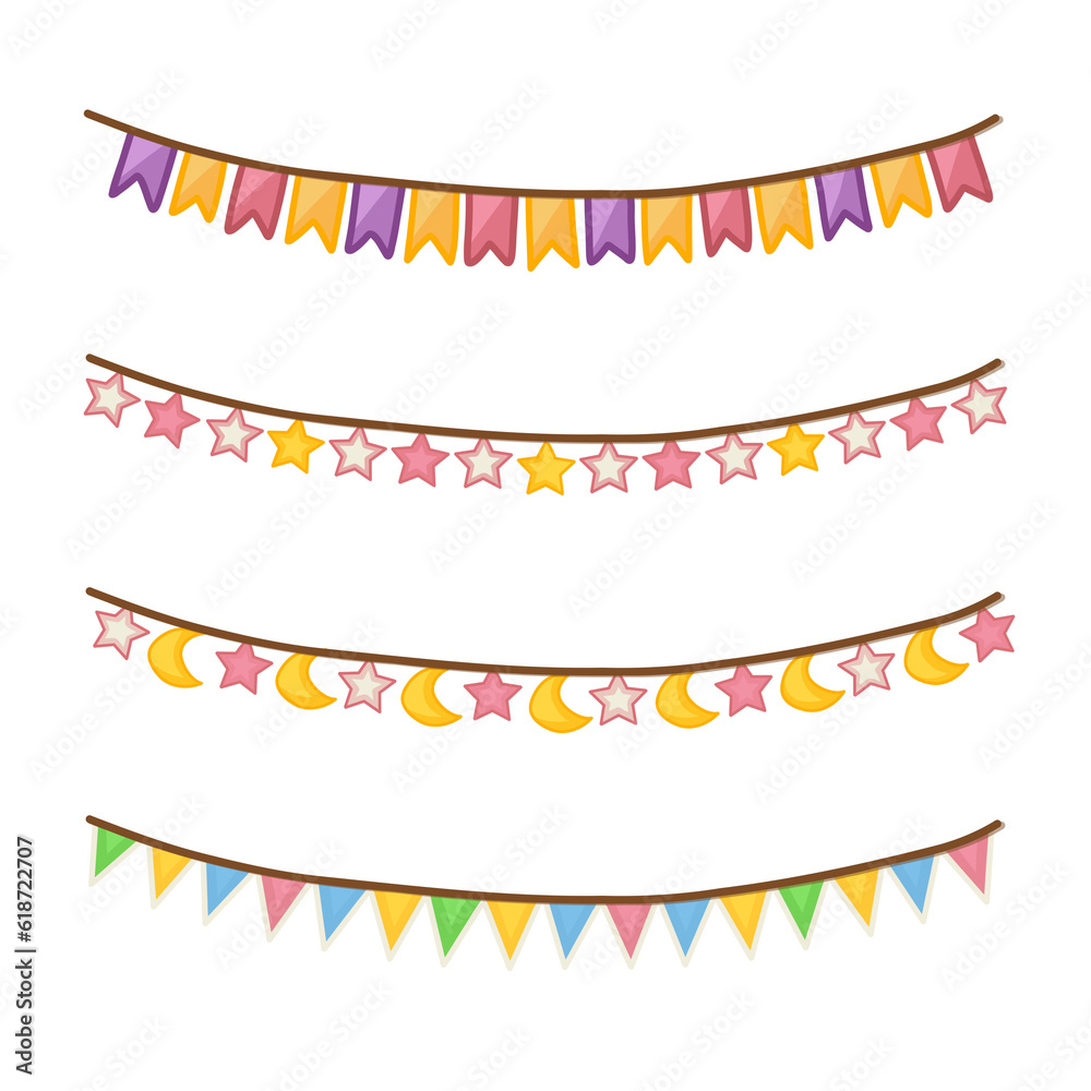 set of colorful ribbons set of colorful ribbons