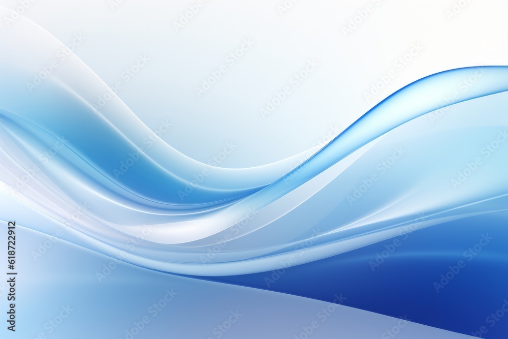 Fototapeta premium Mesmerizing Abstract Blue Wave on Background Generative AI