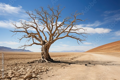 drought disaster with dead trees