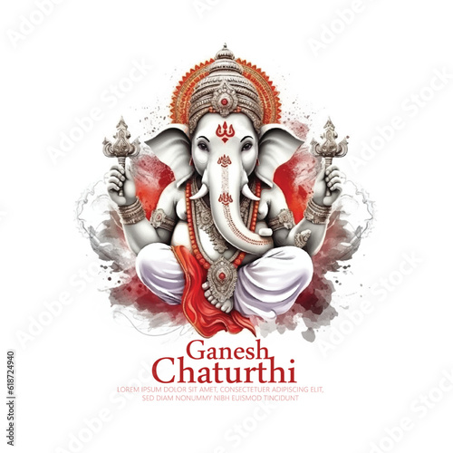 Платно illustration of Lord Ganpati background for Ganesh Chaturthi