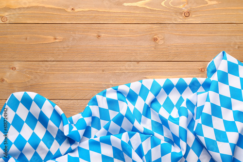 Flag of Bavaria on wooden background