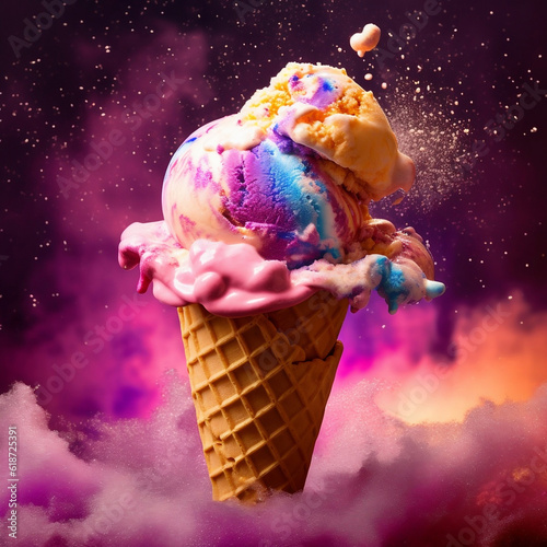 ice cream in a cone