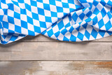 Flag of Bavaria on grey wooden background