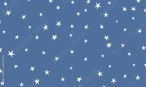 Star background pattern. Blue background. Pastel tones. Vector illustration.