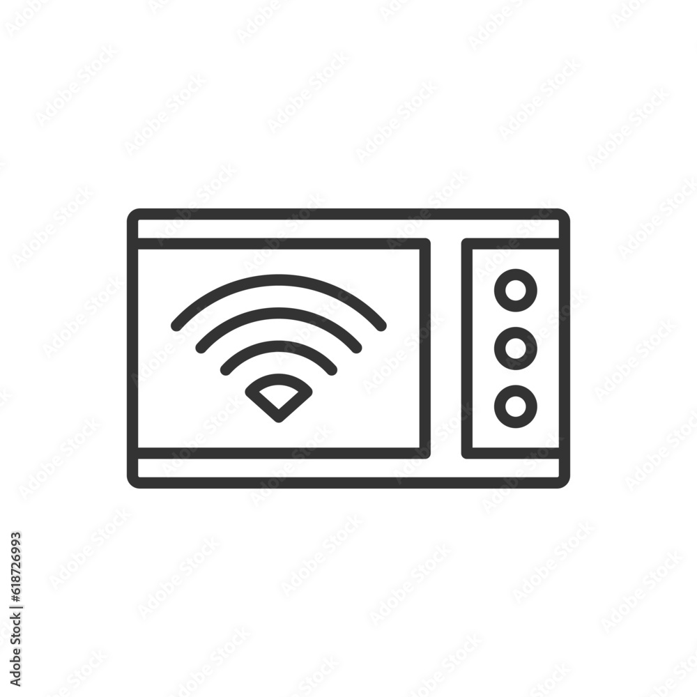 smart microwave icon - control oven icon smart microwave icon - control oven icon