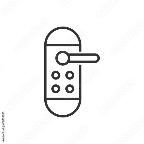 Smart Door knob icon - password security knob icon
